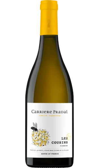 Bouteille de vin blanc Les cousins de Carriere Pradal situé dans le Languedoc